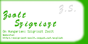 zsolt szigriszt business card